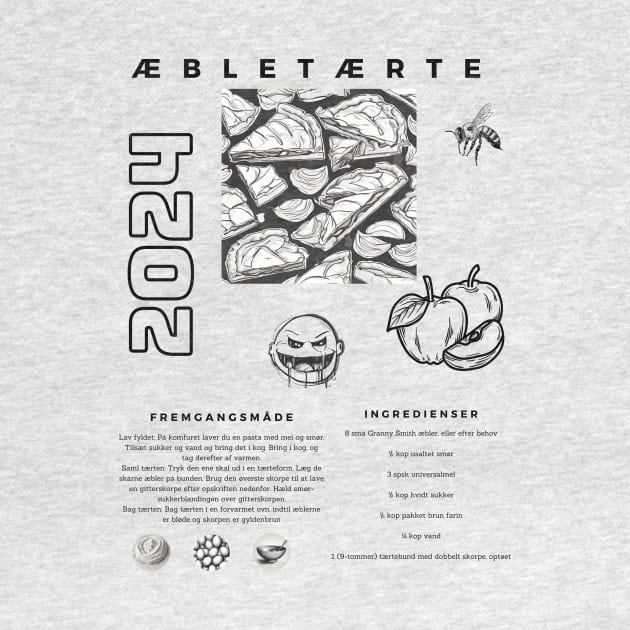 Apple Pie Recipe T-Shirt by Mobbyin